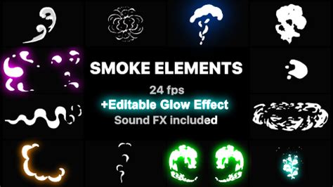 fx smoke elements motion graphics templates motion array