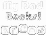Coloring Fathers Dad Father Rocks Printable Pages Happy Cards Card Color Ecoloringpage Nobiggie Fathersday Choose Board sketch template