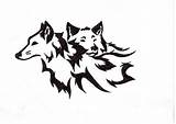 Wolves Tribal sketch template