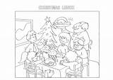 Christmas Coloring Pages Catalonia Lunch Upon Once Time Labels sketch template