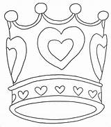 Coloring Queen Crown Template Pages Hearts King Birthday Princess Crowns Drawing Queens Templates Printable Colouring Color Letter Getdrawings Kids Elegant sketch template