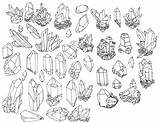 Crystals Cristal Gem Geode Doodle Contours Cristaux Teckningstekniker Upptäck Idéer Om sketch template