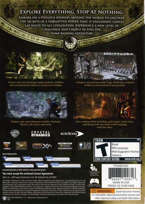 Tomb Raider Underworld 2008 Box Cover Art Mobygames