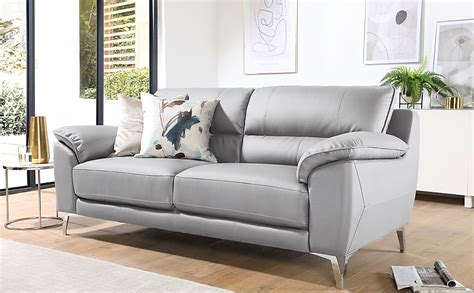 madrid light grey leather  seater sofa furniture  choice