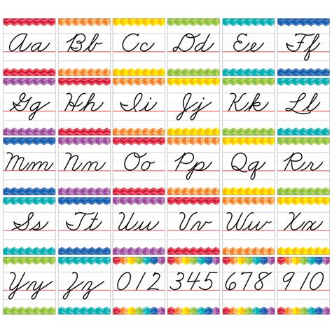 creative teaching press painted palette cursive handwriting alphabet