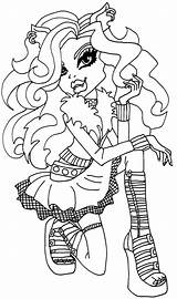 Pages Coloring Noir Catty Monster High Getcolorings sketch template
