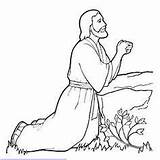 Jesus Praying Coloring Pages Printable Garden Color Getcolorings sketch template