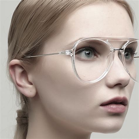Eoouooe Design Pilot Eyeglasses Women Men Large Size Frame Gafas
