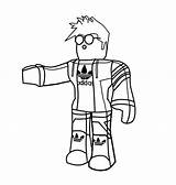 Roblox Coloring Colouring Guy Pages sketch template