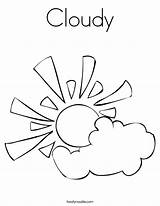 Coloring Cloudy Pages Clouds Sun Clipart Noodle Twisty Cloud Library Getdrawings Getcolorings Clip Popular Color Coloringhome sketch template