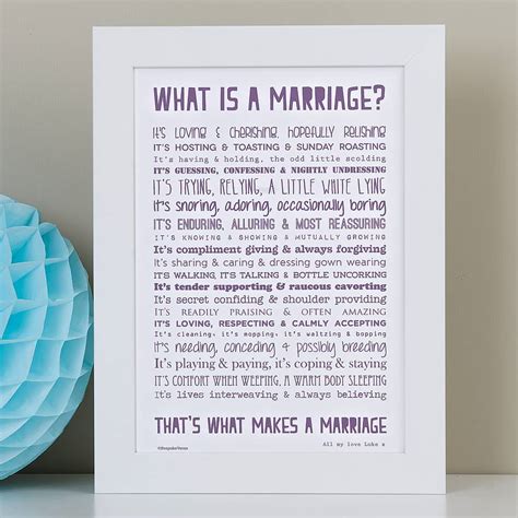 What Is Marriage Poem Typographic Print By Bespoke Verse