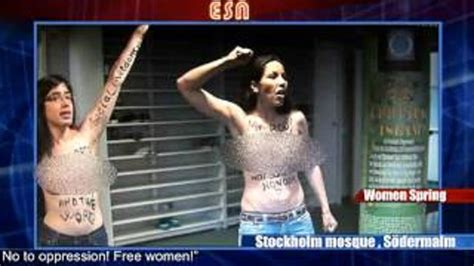 bare breasted female muslims drop burkas and enter stockholm sweden mosque page 1
