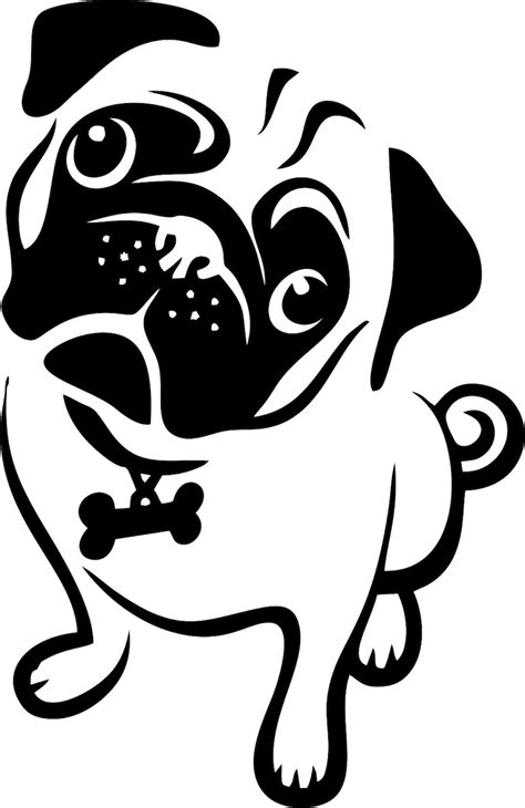 printable pug stencil printable word searches