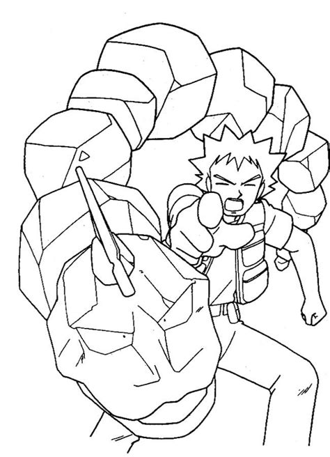 brock  pokemon ready figh coloring page pokemon coloring pages