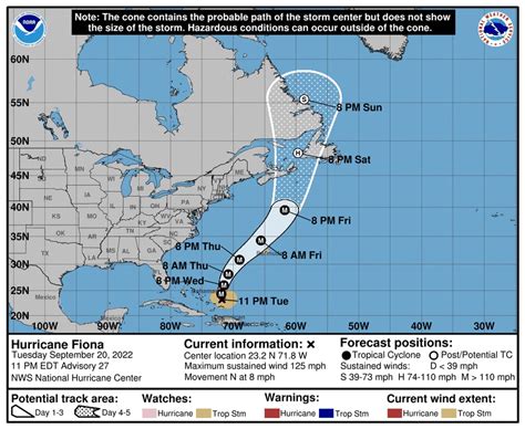 hurricane fiona  track update fiona  stronger winds    mph alcom