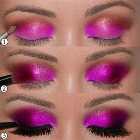 D I Y Hot Pink Makeup Pink Eye Makeup Eye Makeup Makeup
