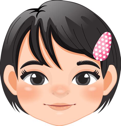 cute baby girl face collection cartoon character  png