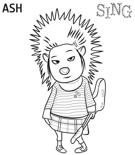 sing  coloring page ash  worksheets