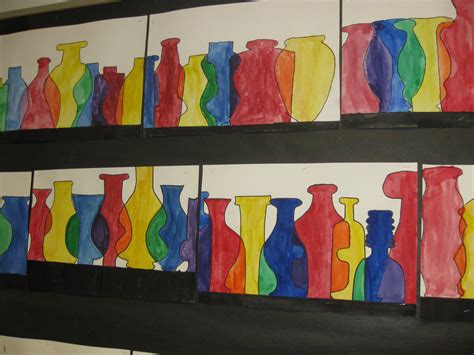 primary  secondary color bottle overlay tap color art lessons