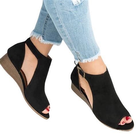 Fashion Wedges Shoes For Women Sandals Peep Toe Wedge