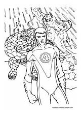 Fantastic Four Coloring Pages Print sketch template