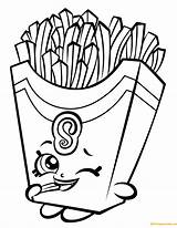 Coloring Fries Shopkin Pages Fiona French Season Color Printable Drawing Shopkins Princess Kids Print Online Cartoon sketch template