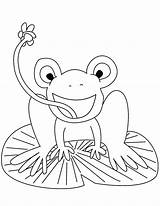 Rana Rane Simpatiche Frogs Stilizzate Pads Stampare Lilypad Ranocchie Catches sketch template
