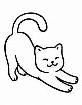 Stretching Cats 123rf Rysunki sketch template
