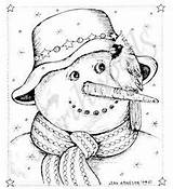 Snowman Snowmen Pyrography sketch template