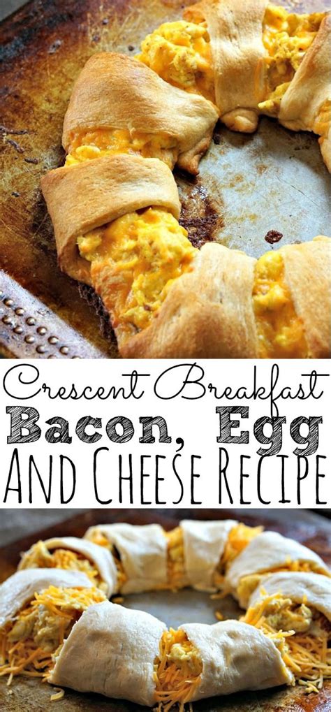 crescent breakfast bacon egg  cheese recipe crescent roll
