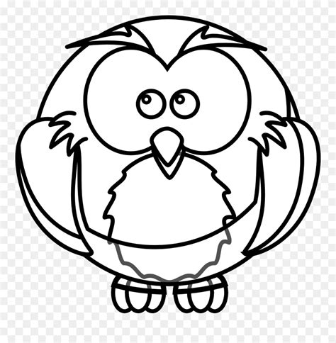 snowy owl drawing outline clip art owl cartoon coloring pages png