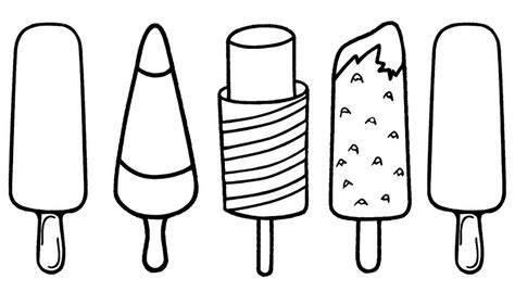 kinds  popsicle flavors coloring sheets