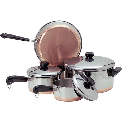 revere stainless steel copper clad cookware set walmartcom