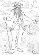 Blackbeard Colouring Pages Coloring Pirates Pirate Getcolorings sketch template