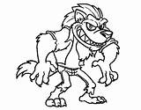 Wolf Man Coloring Pages Coloringcrew Halloween Colorear Werewolves sketch template