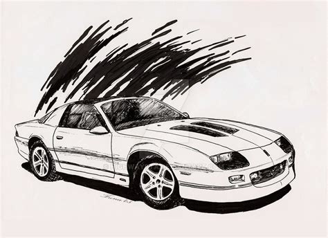 chevy camaro  coloring page