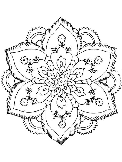 flower coloring pages  adults flower drawing flower coloring