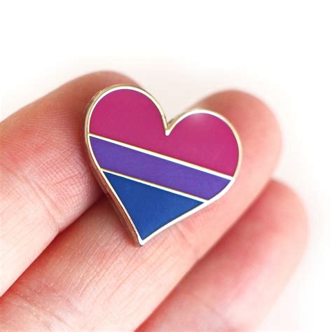 bisexual pride pin gay lapel pin bisexual flag pin heart etsy uk