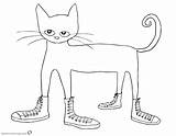 Pete Cat Shoes Coloring Clipart Pages Shoe Printable Color Kids Clip Adults sketch template