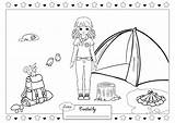 Campfire Playset sketch template