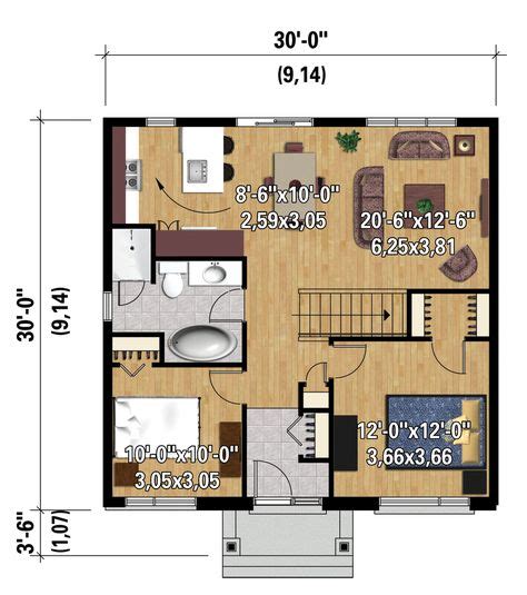 contemporary style house plan  beds  baths  sqft plan   square house plans