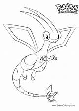 Pokemon Coloring Pages Flygon Printable Kids sketch template