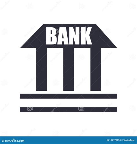 bank icon vector sign  symbol isolated  white background bank logo concept stock