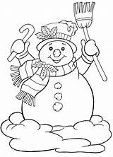 December Coloring Pages Kids Frosty sketch template