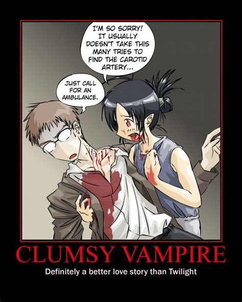 clumsy vampire definitely a better love story than