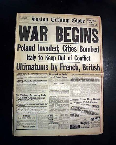 world war ii begins rarenewspaperscom