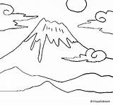 Fuji Coloring Mount Mt Colorear sketch template