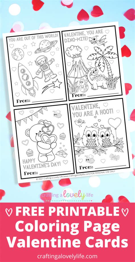printable valentines day cards  color printable valentines