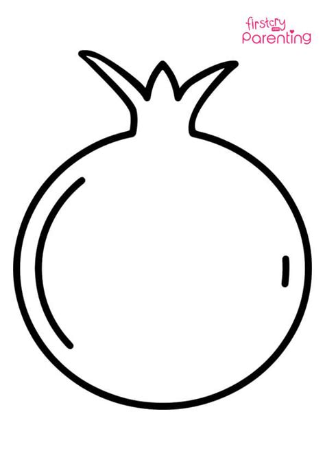 easy printable pomegranate coloring pages  kids