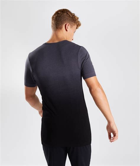 Gymshark Ombre T Shirt Charcoal Black 2